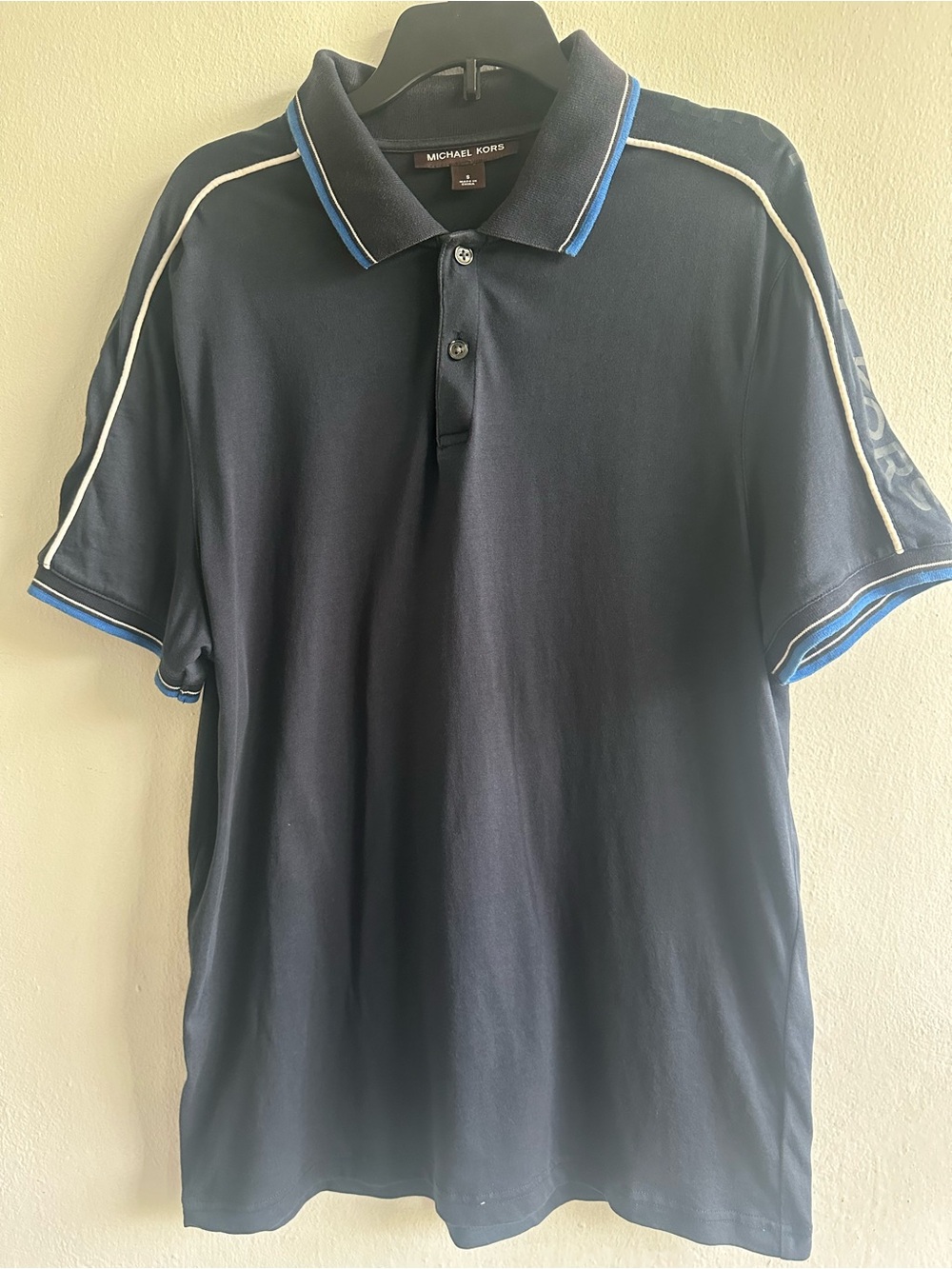 Michael Kors Navy Polo with Blue and White Trim